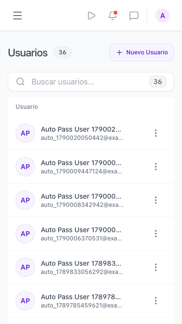 Usuarios y roles en un teléfono móvil